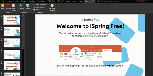 Ispring elearning authoring tool